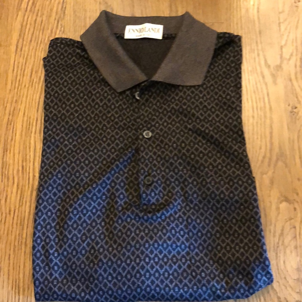 ENNIO LANDI MADE IN ITALY Mens COTTON POLO Shirt Size XL